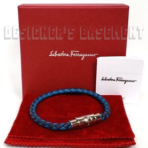SALVATORE FERRAGAMO 2-tone blue Leather bracelet